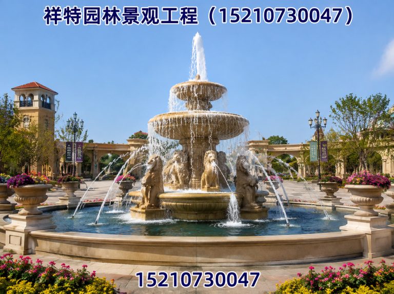 阜平县旱地喷泉展示图